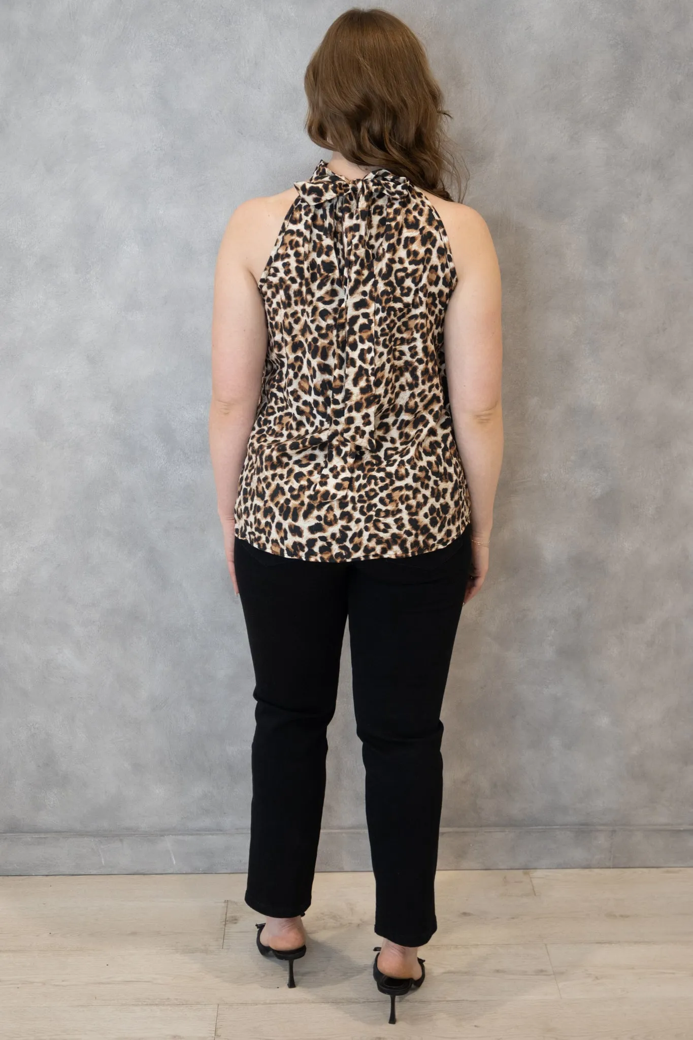 Leopard Halter Top (S-3X) sold by Valencia Boutique product image thumbnail 4