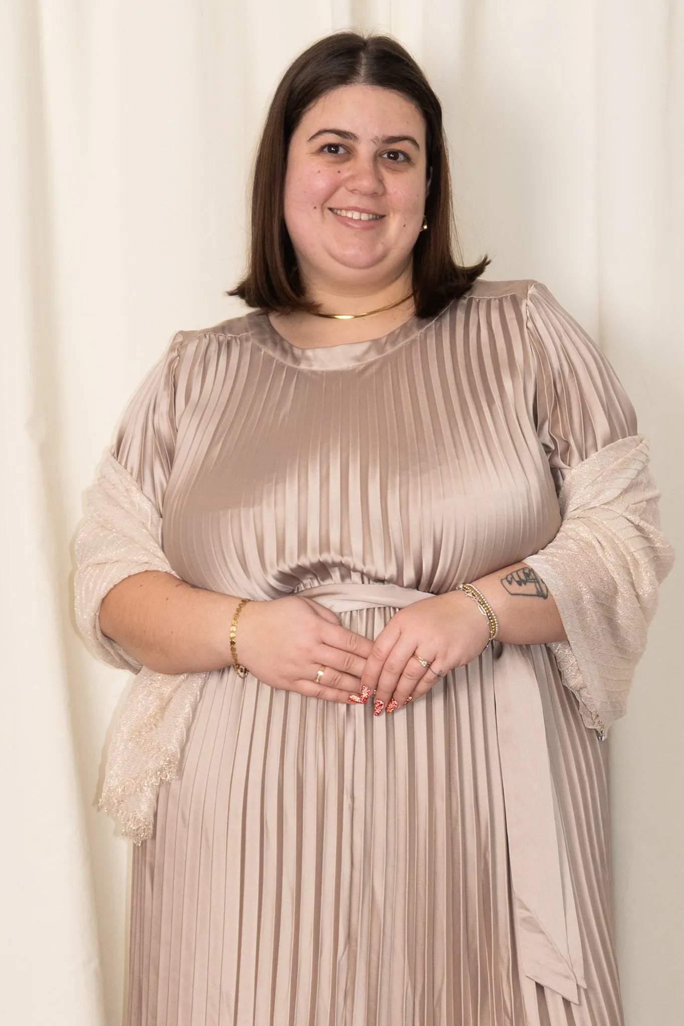 Pleated Rectangular Scarf sold by Valencia Boutique product image thumbnail 5