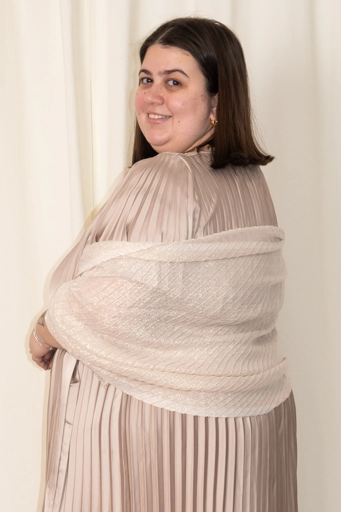Pleated Rectangular Scarf sold by Valencia Boutique