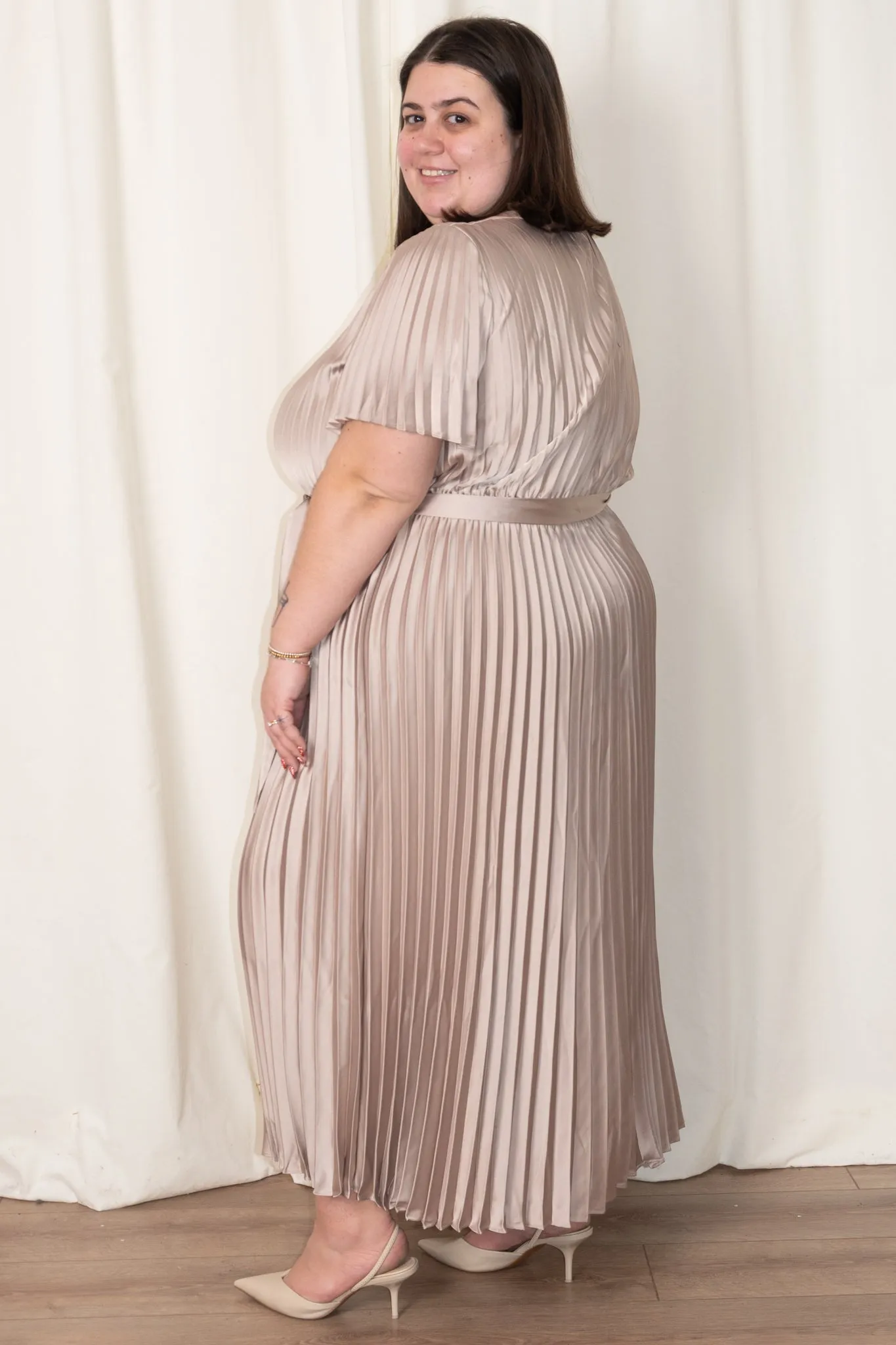 Pleated Fit and Flare Dress (S-XXL) sold by Valencia Boutique product image thumbnail 4