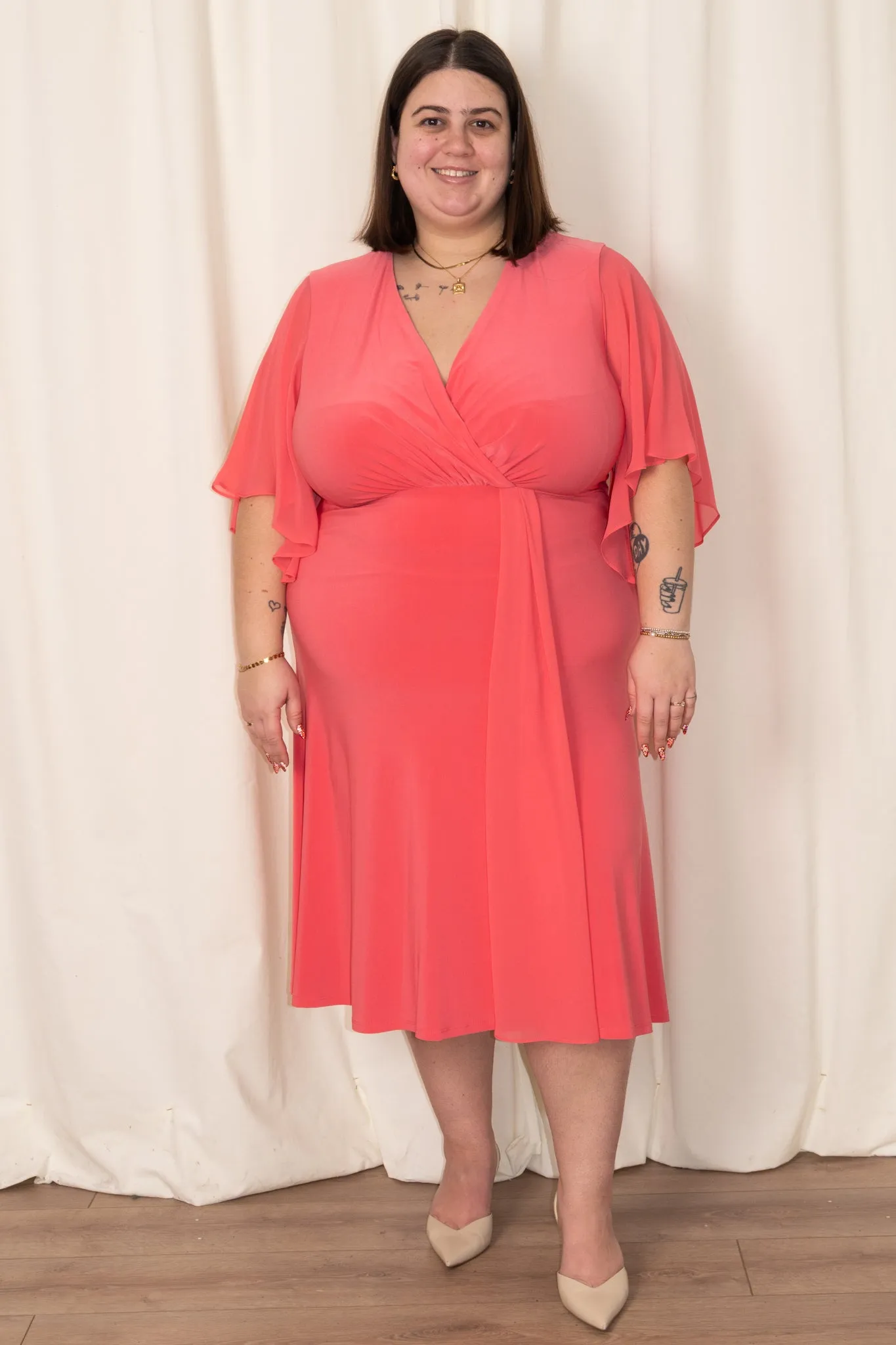 CURVE Silky Kit Fit and Flare Dress sold by Valencia Boutique
