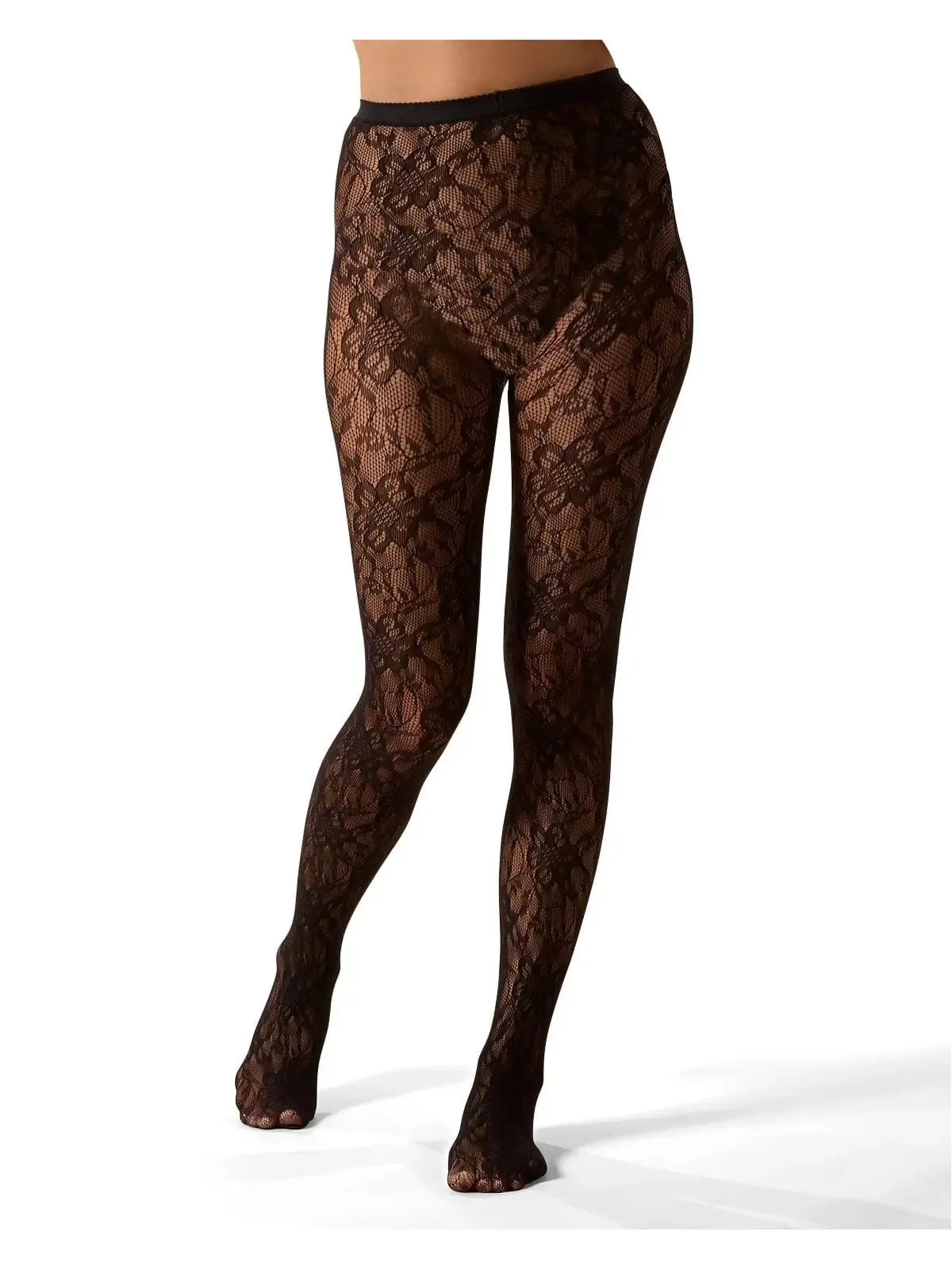 Floral Lace Pantyhose sold by Valencia Boutique product image thumbnail 2