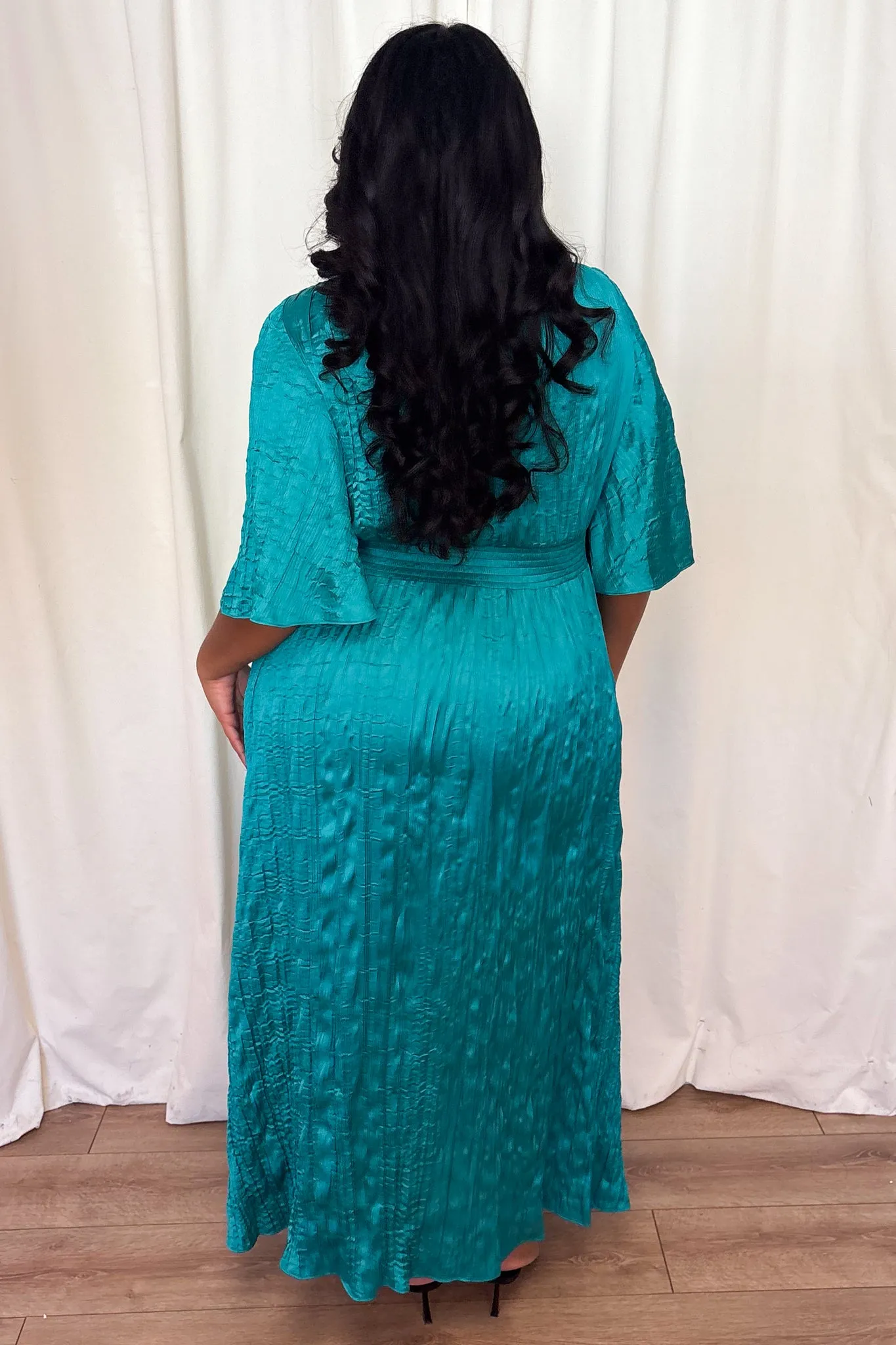 Satin Fit and Flare Midi Dress (XS-XXL) sold by Valencia Boutique product image thumbnail 4