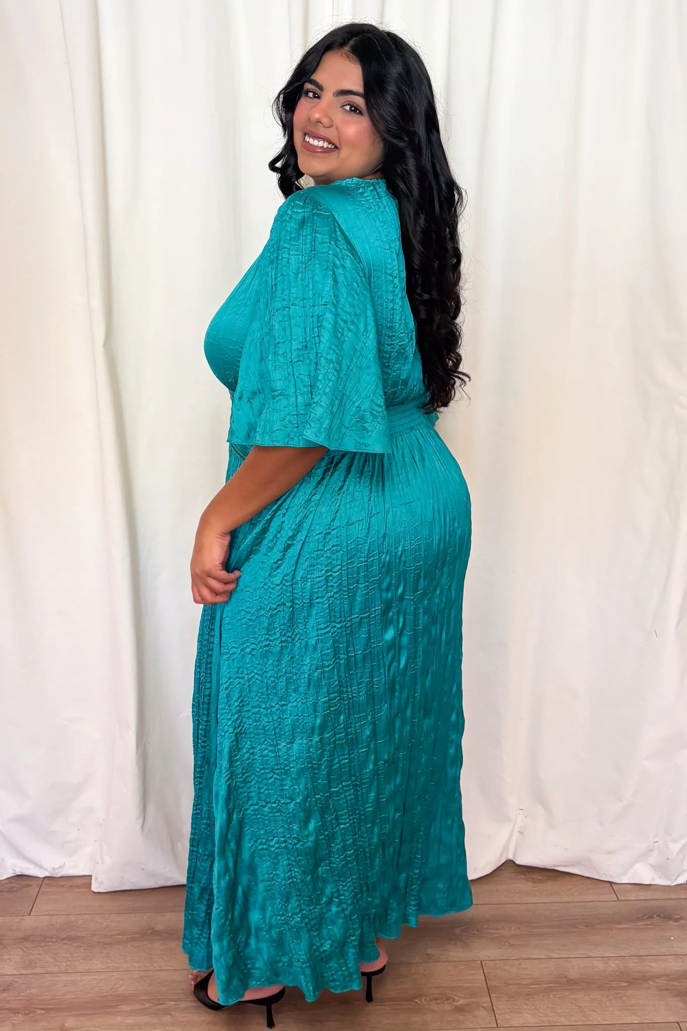 Satin Fit and Flare Midi Dress (XS-XXL) sold by Valencia Boutique product image thumbnail 3