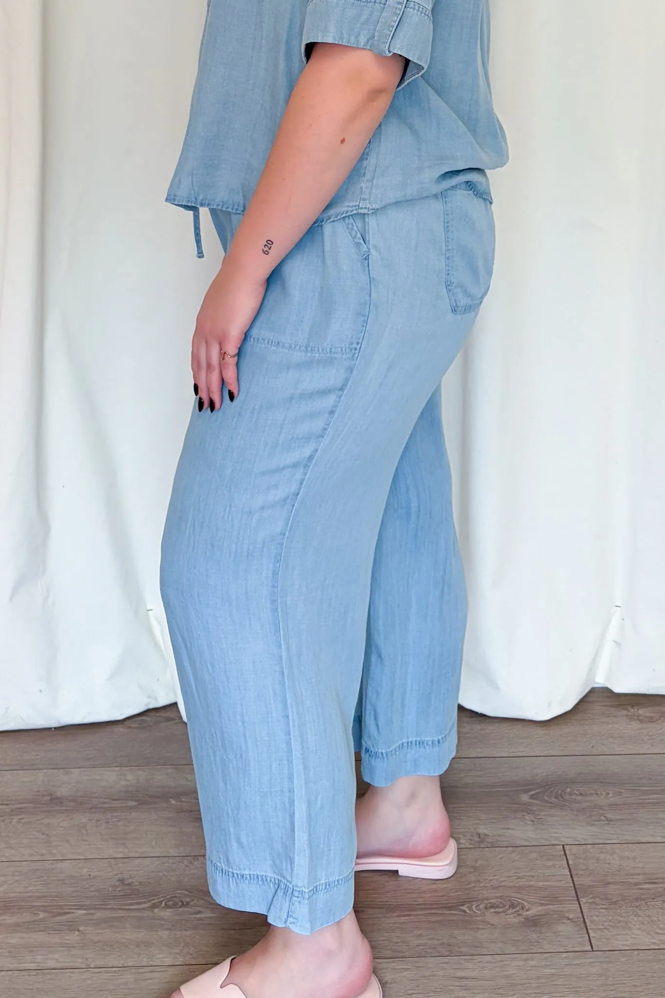 Tencel Wide leg Pants (S-XXL) sold by Valencia Boutique product image thumbnail 4