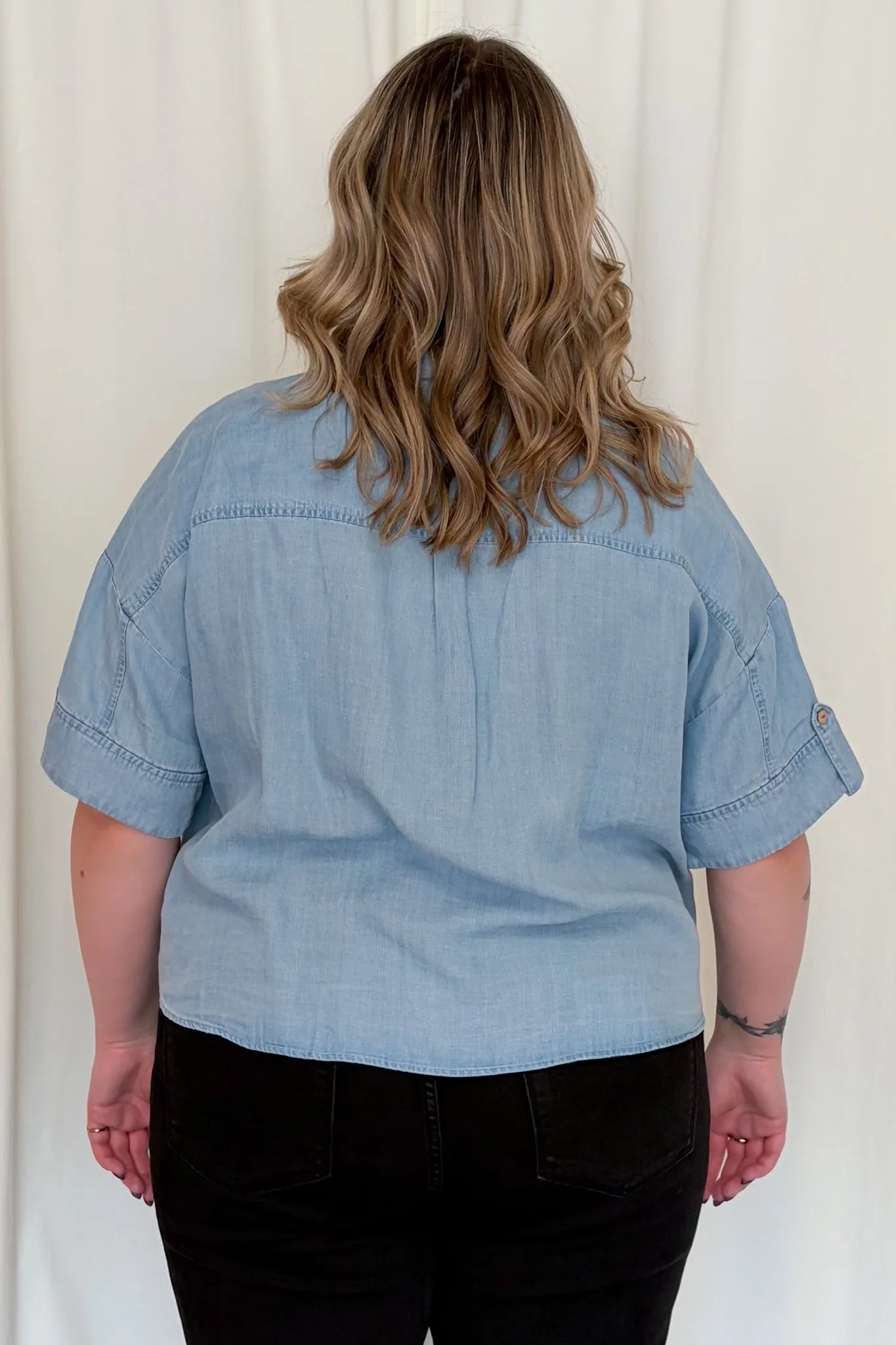 Short Sleeve Tencel Top (S-XXL) sold by Valencia Boutique product image thumbnail 4