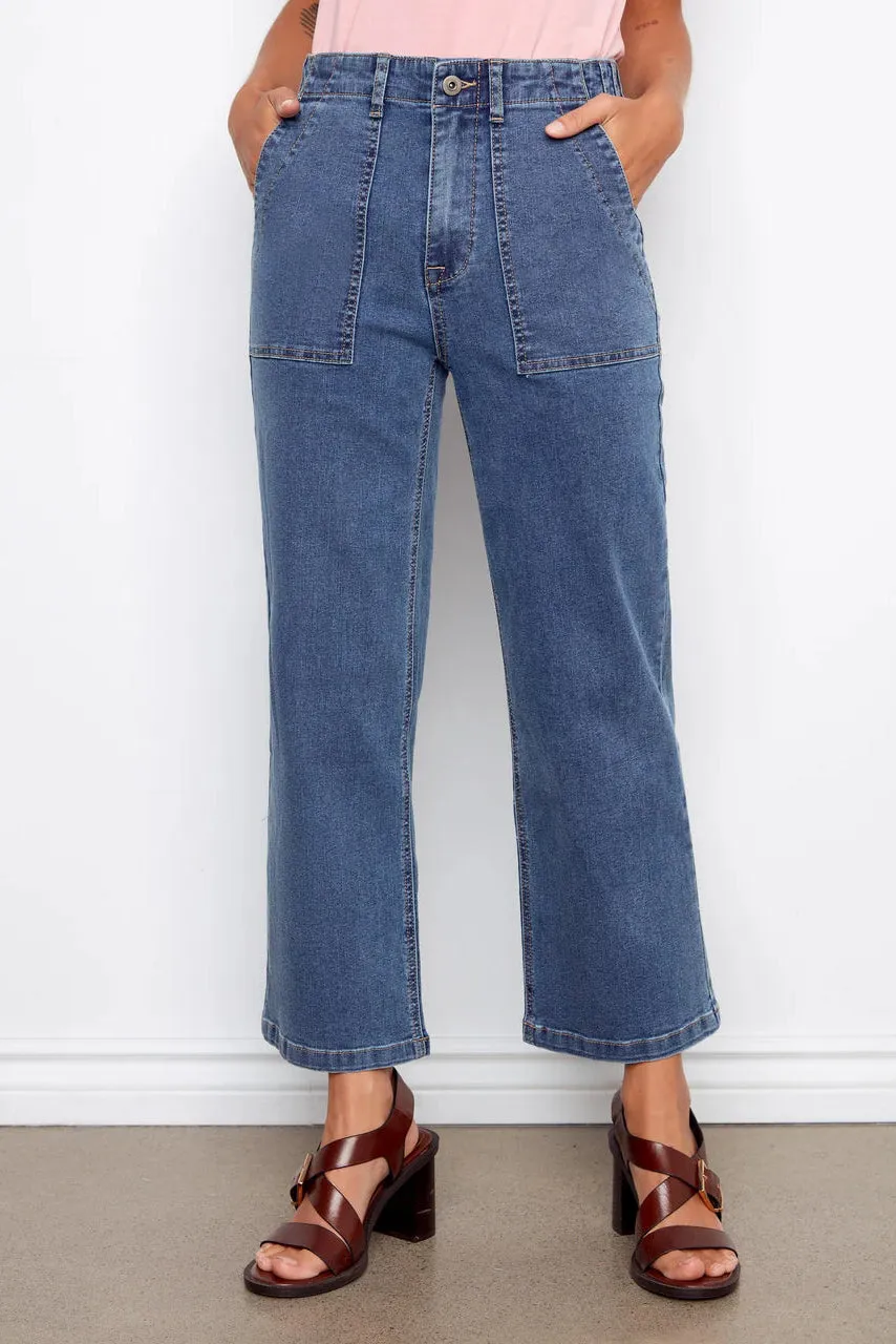 Wide Leg Cropped Jean (0-18) sold by Valencia Boutique