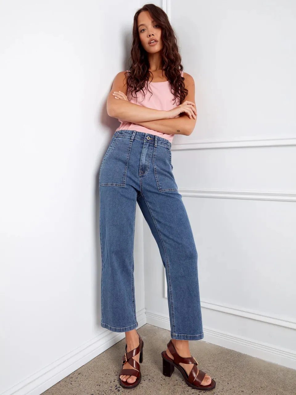 Wide Leg Cropped Jean (0-18) sold by Valencia Boutique product image thumbnail 2