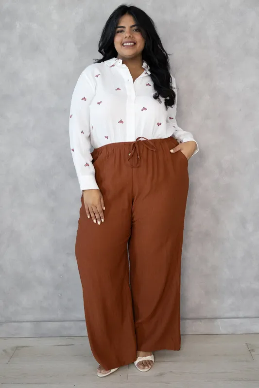 Drawstring Wide Pant (XS-2X) sold by Valencia Boutique