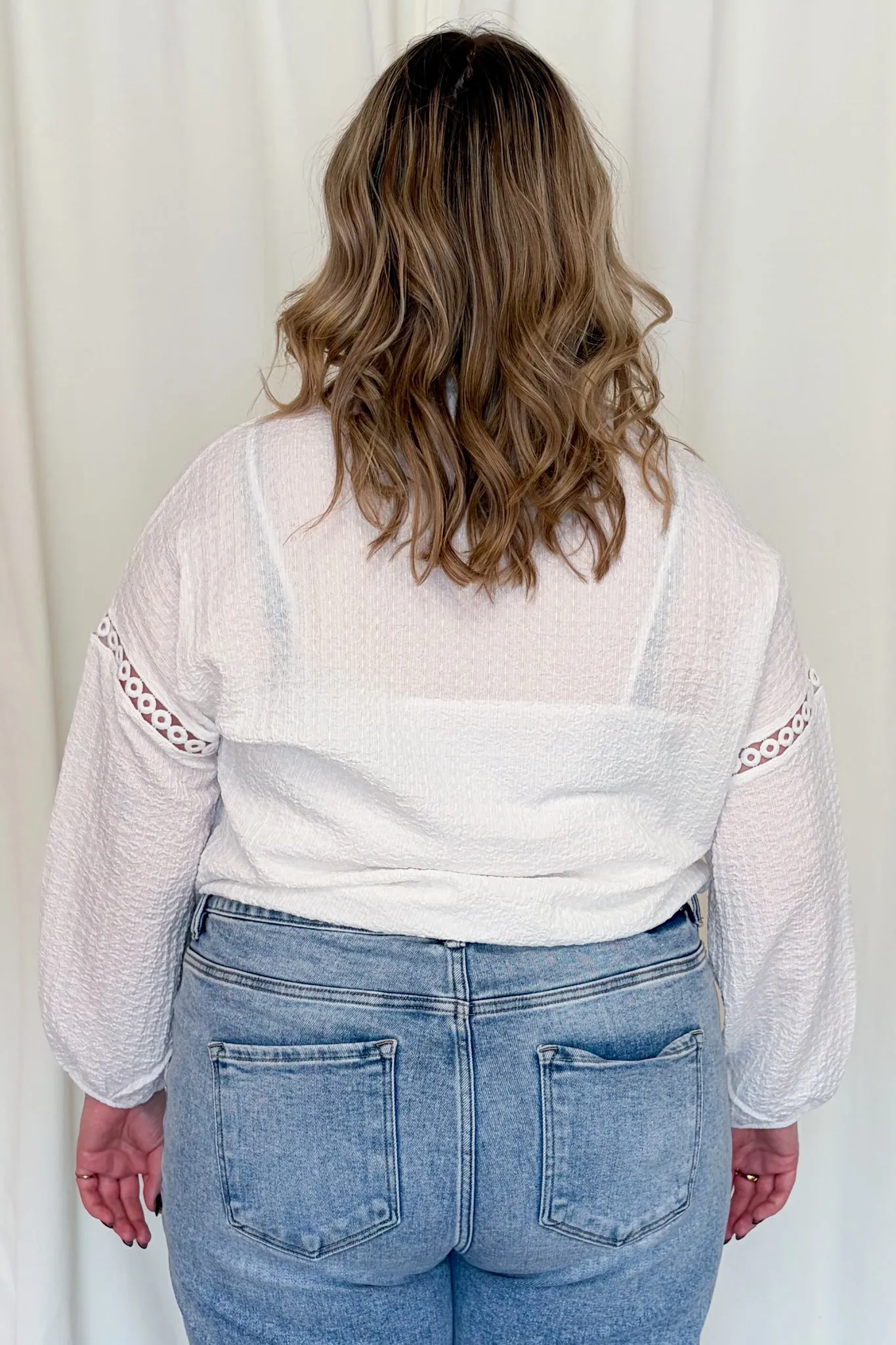 CURVE Lace Insert Blouse sold by Valencia Boutique product image thumbnail 2