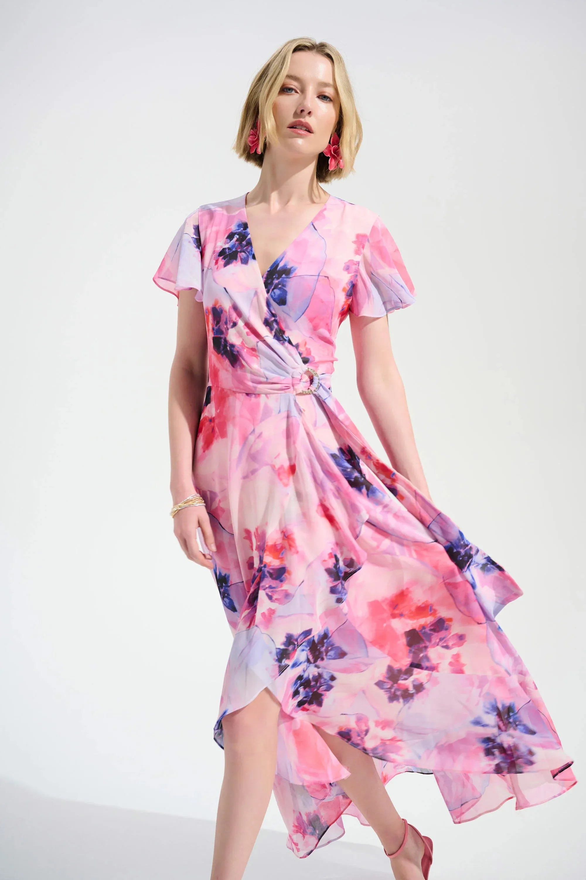 Chiffon Wrap Dress (4-22) sold by Valencia Boutique product image thumbnail 5