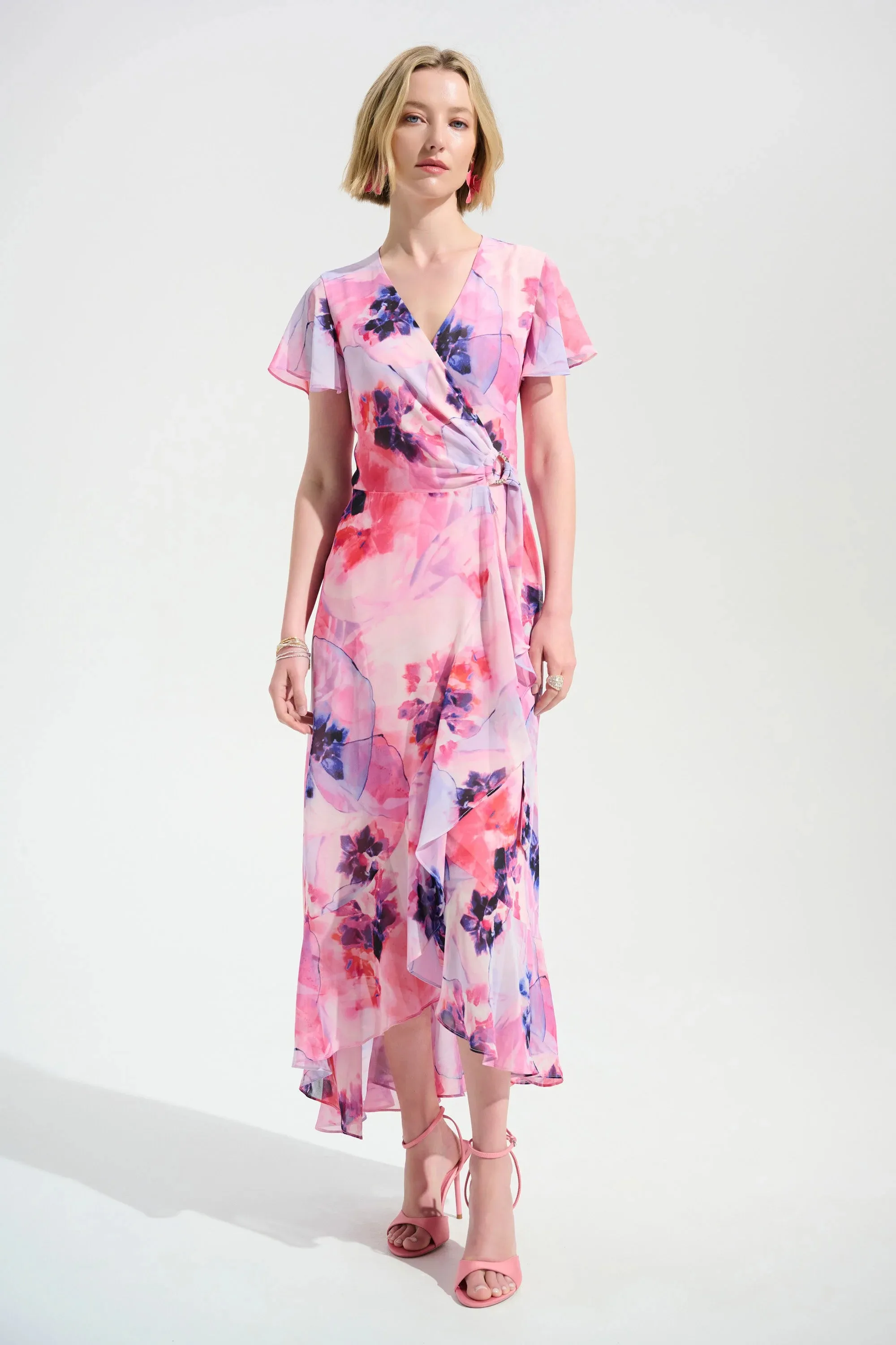 Chiffon Wrap Dress (4-22) sold by Valencia Boutique product image thumbnail 2