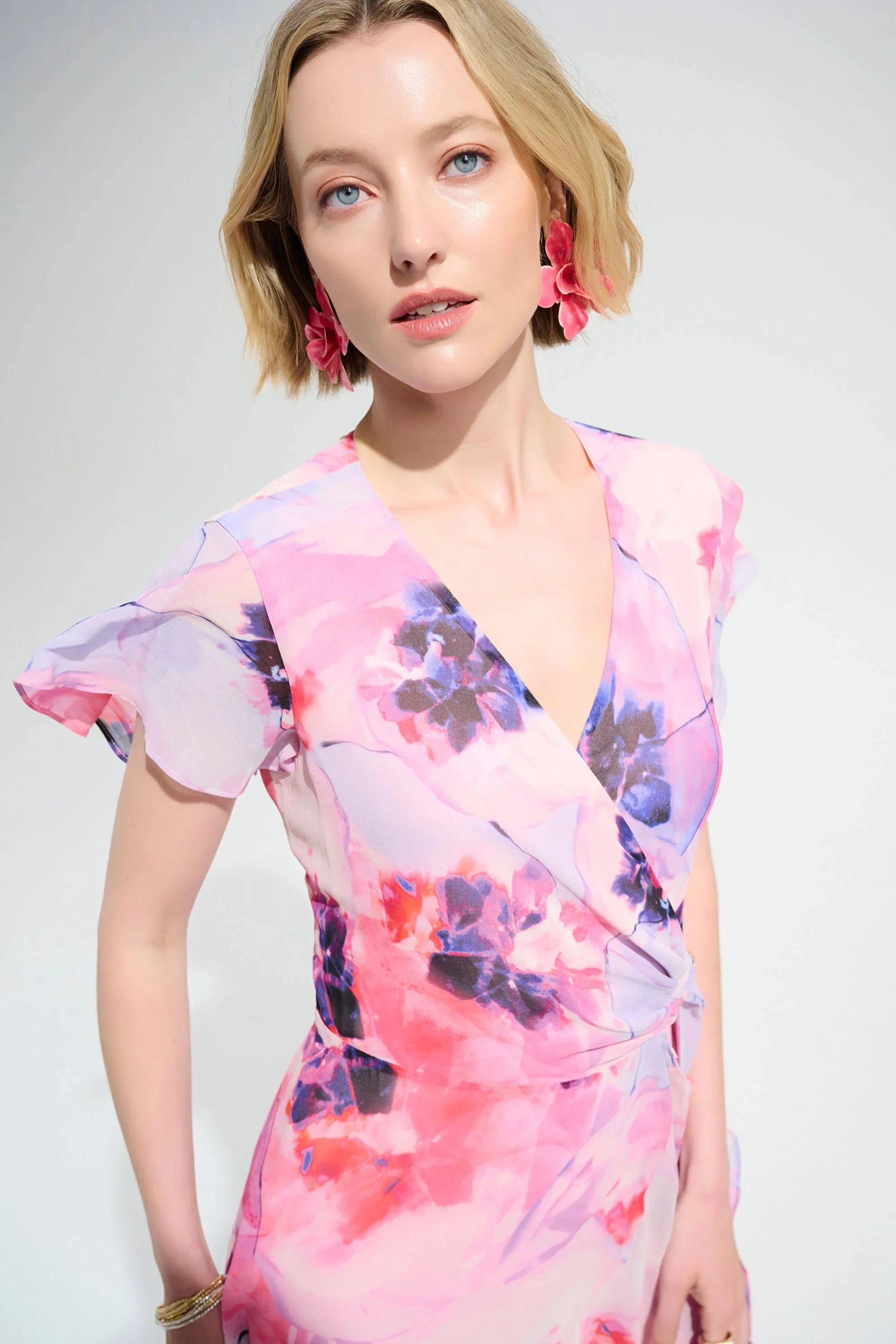 Chiffon Wrap Dress (4-22) sold by Valencia Boutique product image thumbnail 4