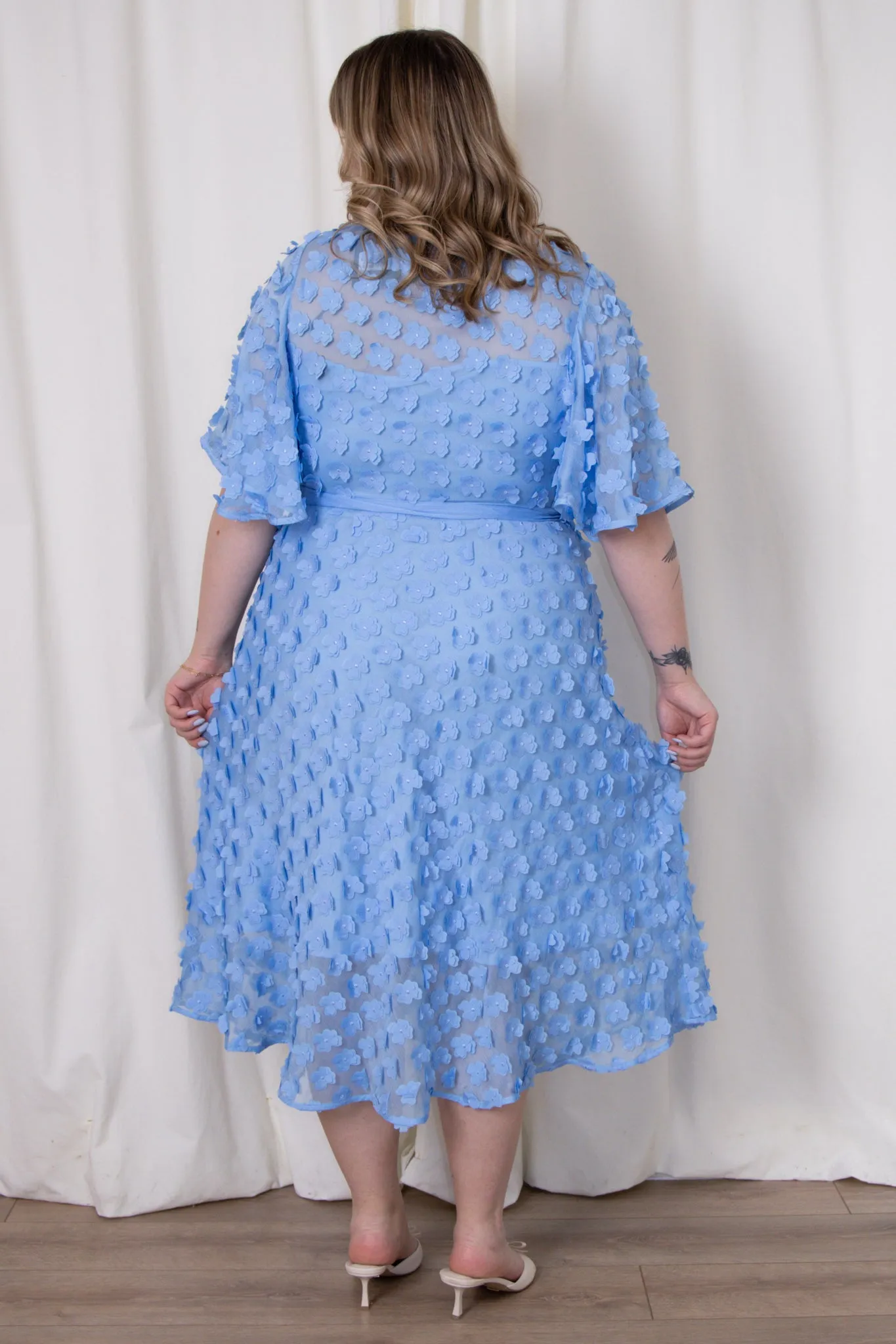 Floral Applique Midi Dress (2-22) sold by Valencia Boutique product image thumbnail 3