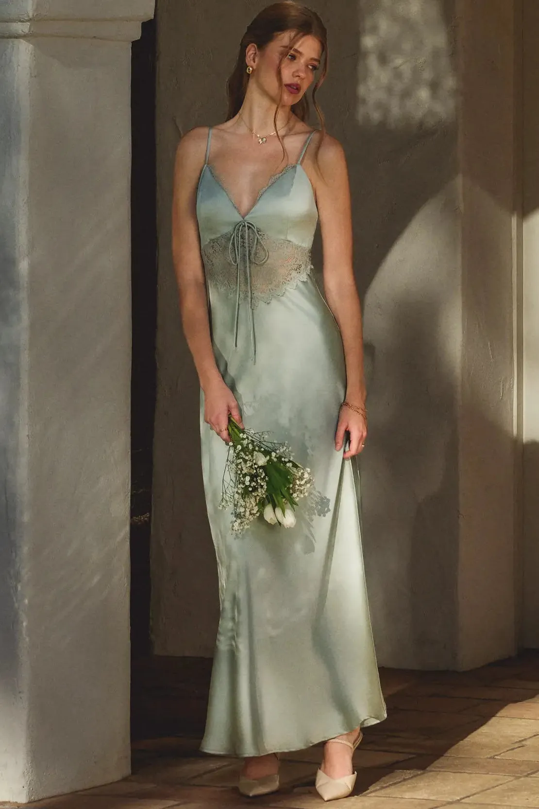 Lace Insert Slip Dress sold by Valencia Boutique product image thumbnail 3