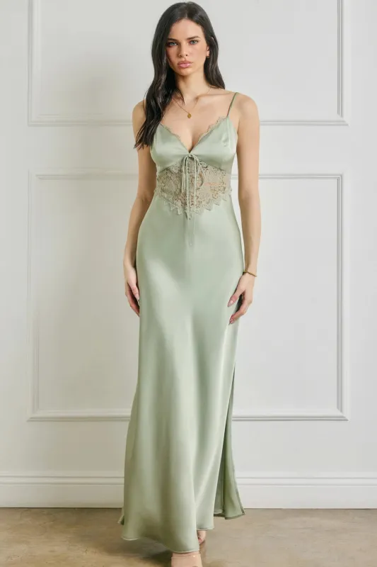 Lace Insert Slip Dress made by Dress Forum