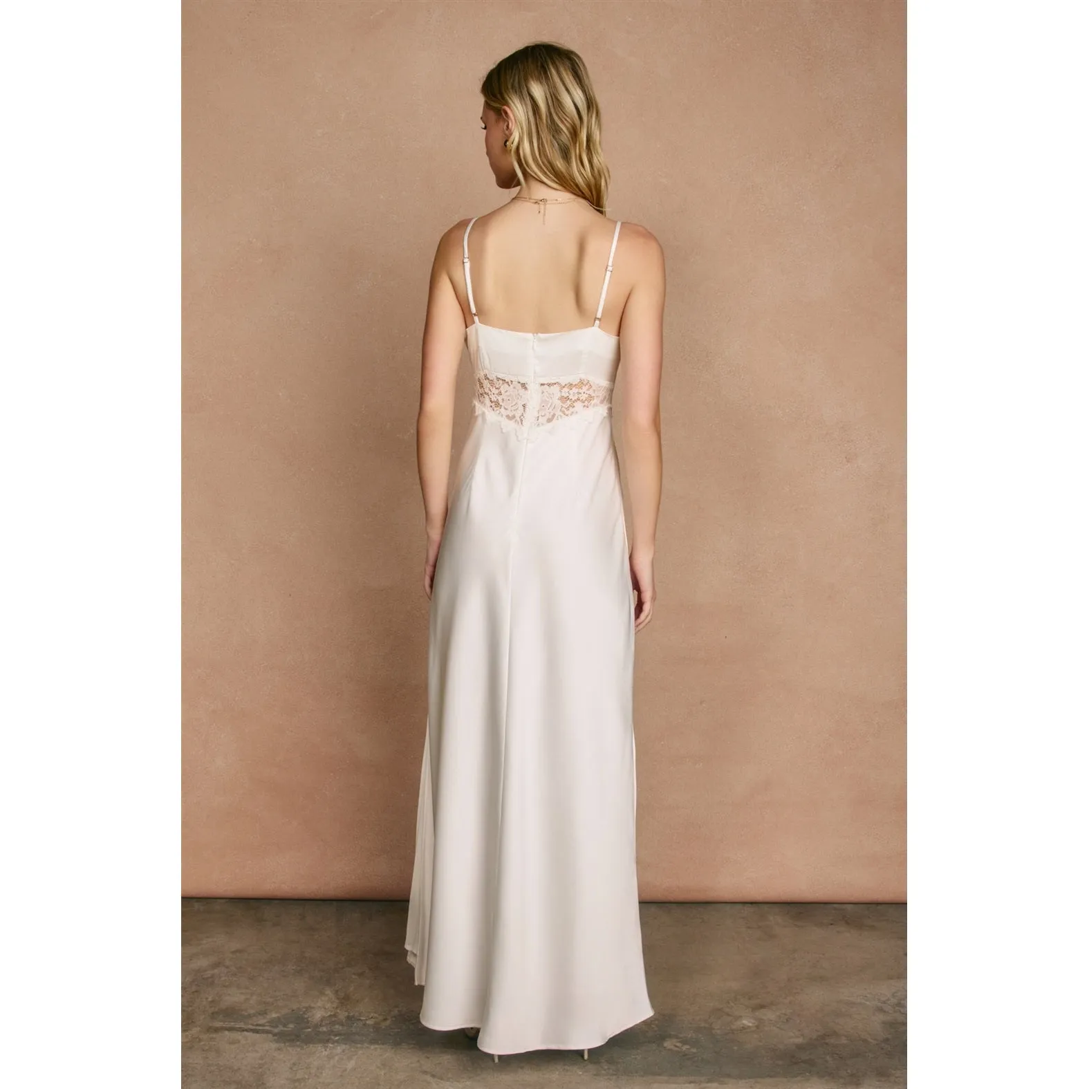 Lace Insert Slip Dress sold by Valencia Boutique product image thumbnail 3