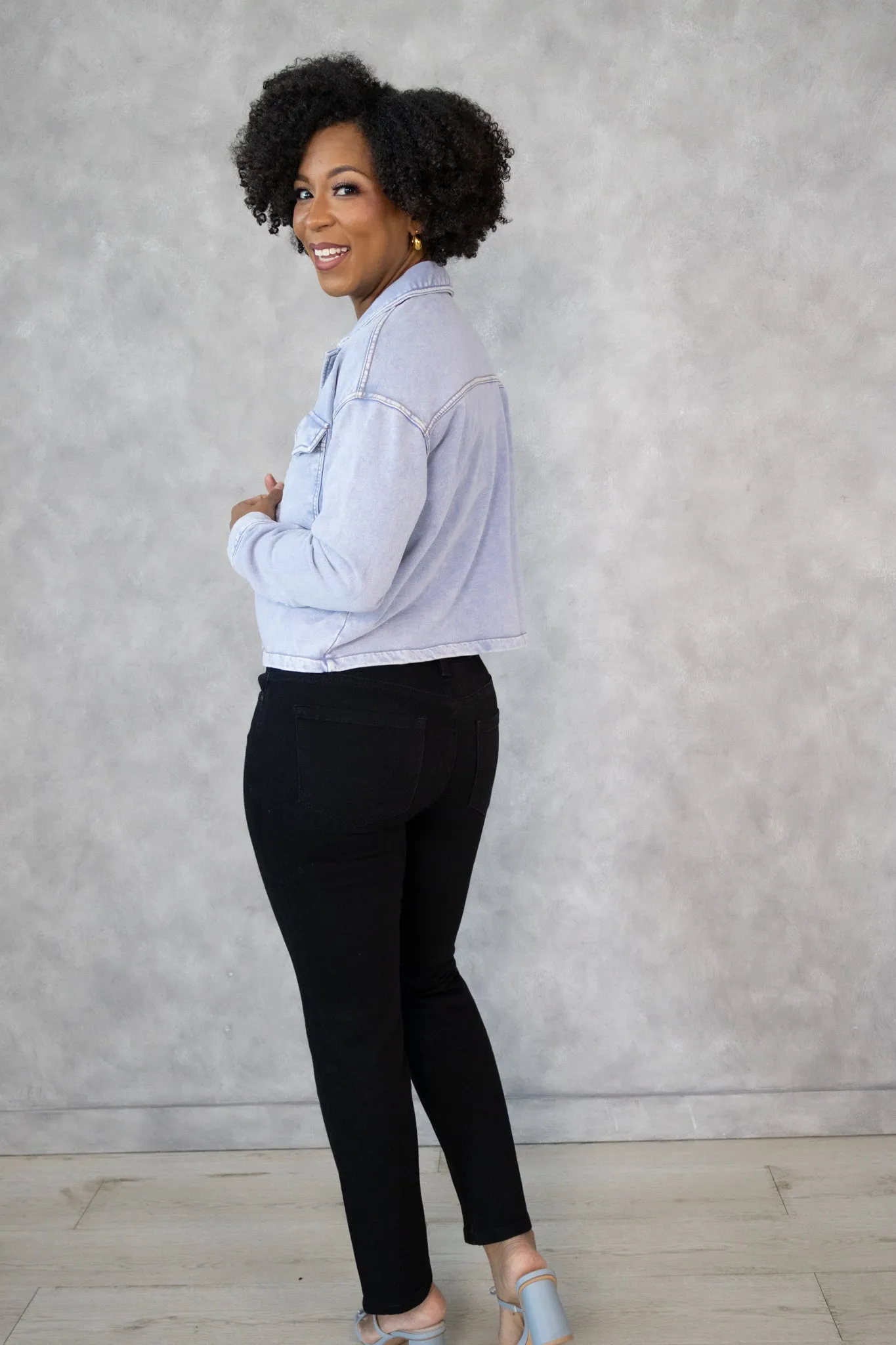 Nara Cropped Sweatshirt Jacket sold by Valencia Boutique product image thumbnail 3