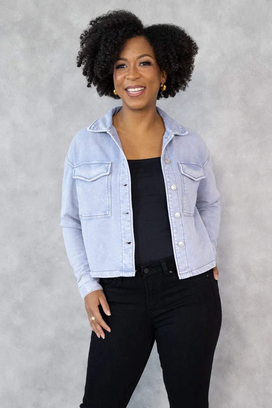 Nara Cropped Sweatshirt Jacket sold by Valencia Boutique