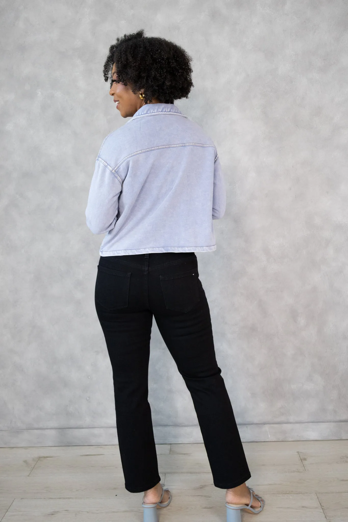 Nara Cropped Sweatshirt Jacket sold by Valencia Boutique product image thumbnail 2