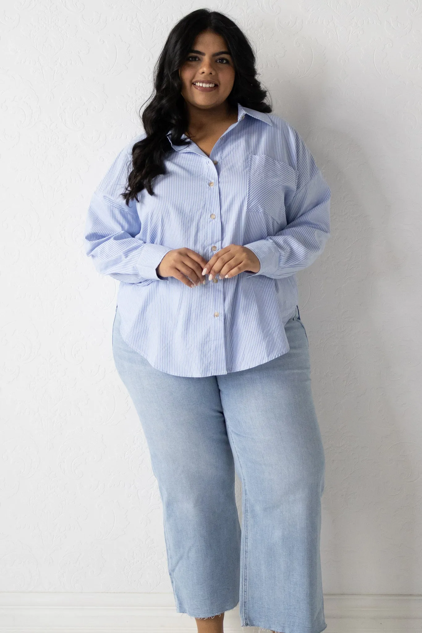 Striped Button down Shirt (S-XXXL) sold by Valencia Boutique product image thumbnail 2