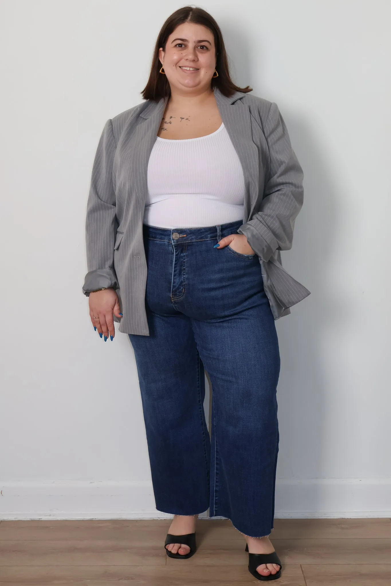 Pinstripe Blazer (XS-3X) sold by Valencia Boutique