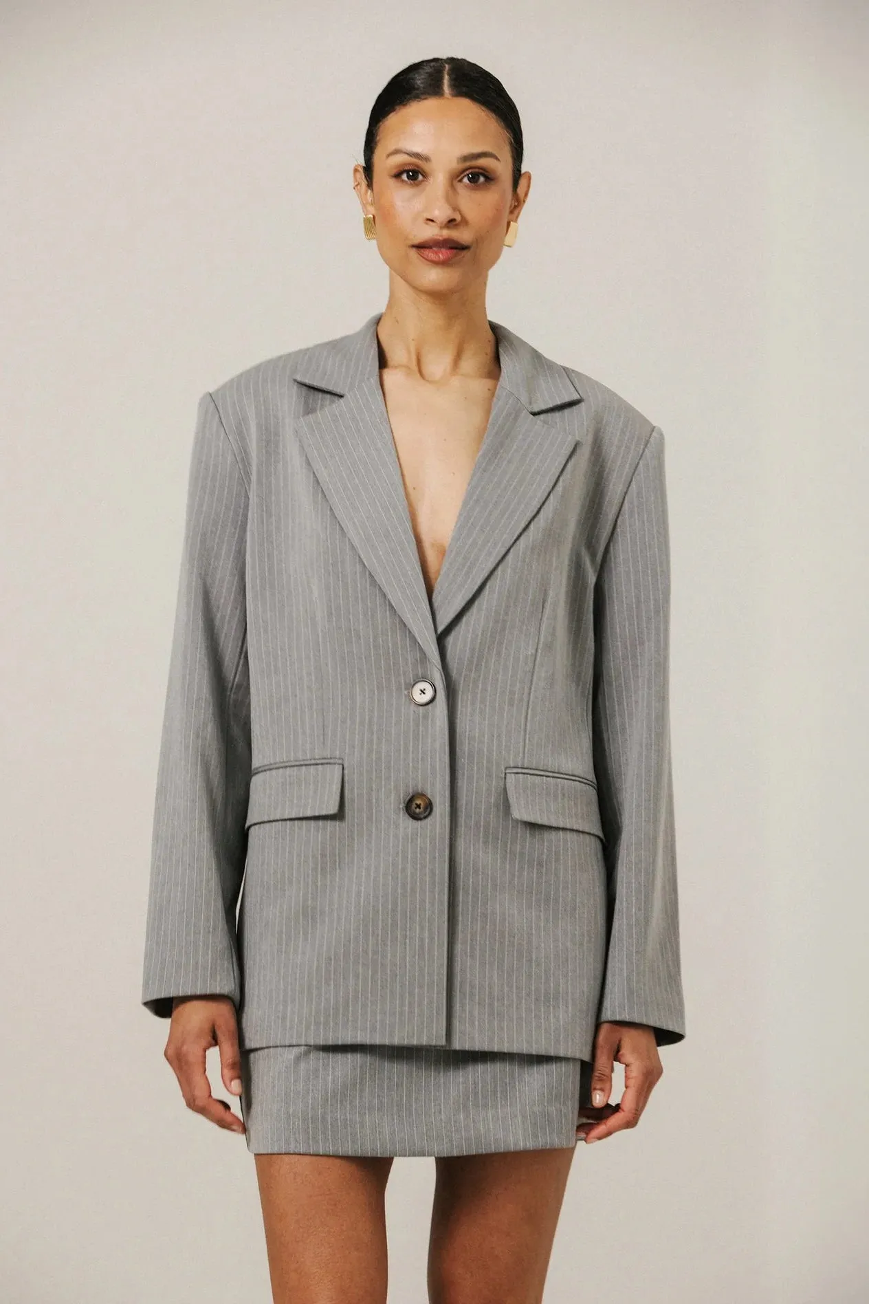 Pinstripe Blazer (XS-3X) sold by Valencia Boutique product image thumbnail 3