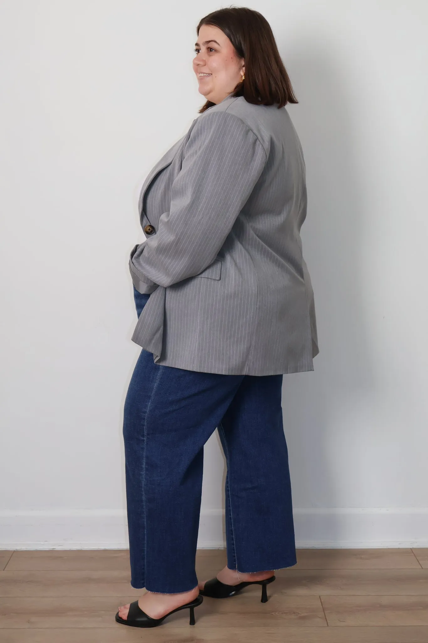 Pinstripe Blazer (XS-3X) sold by Valencia Boutique product image thumbnail 5