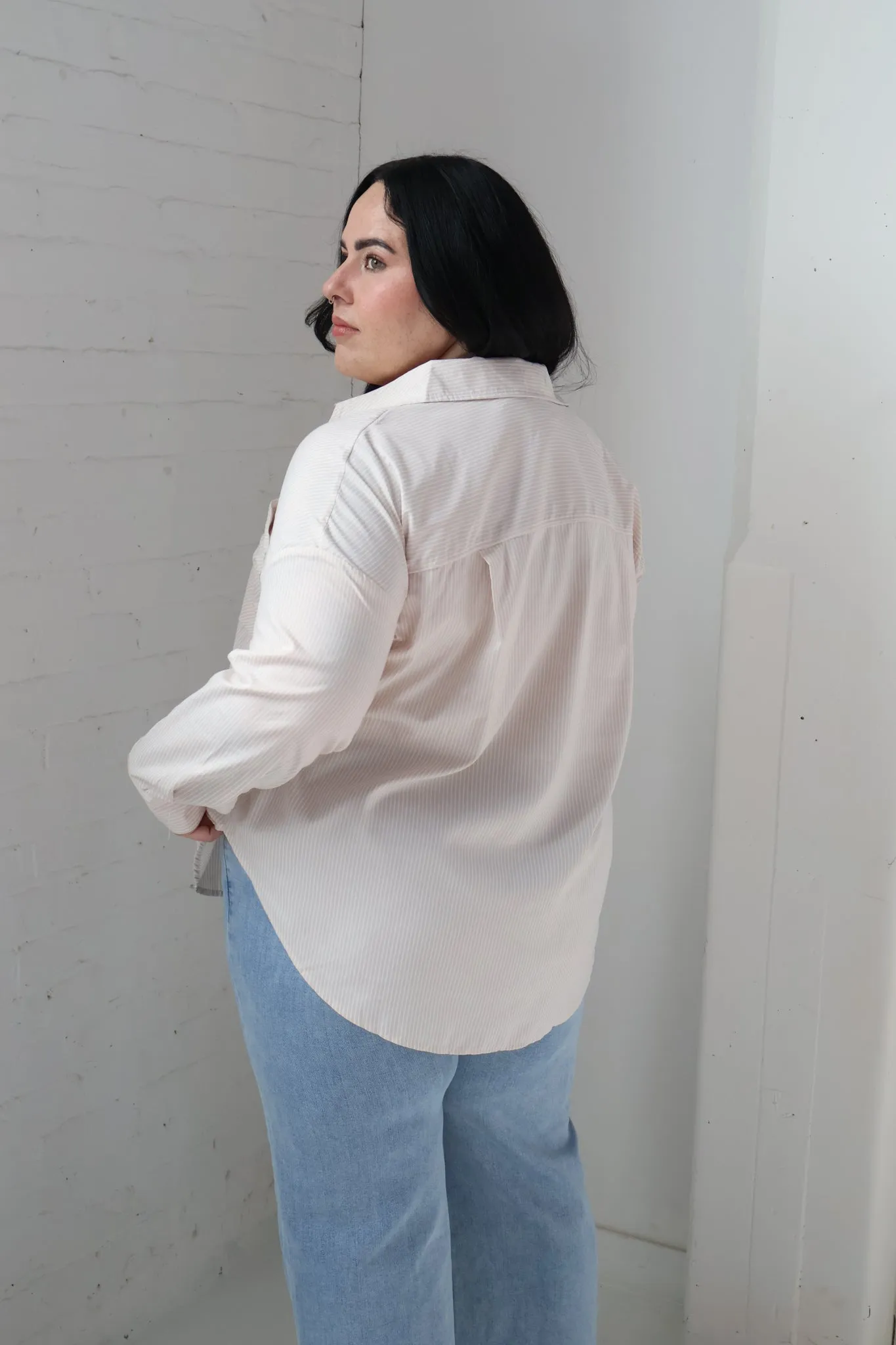 CURVE Striped Button down Shirt sold by Valencia Boutique product image thumbnail 2