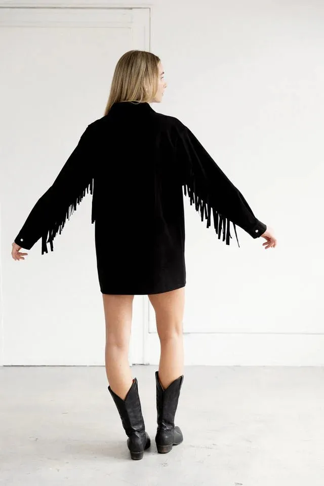 Fringe "Suede" Jacket (S-4X) sold by Valencia Boutique product image thumbnail 5