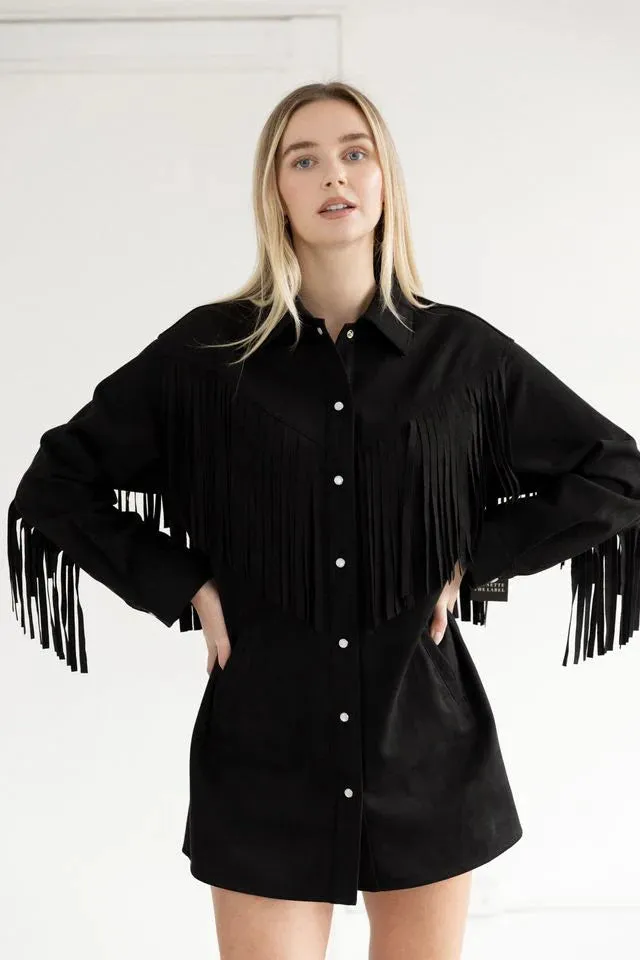 Fringe "Suede" Jacket (S-4X) sold by Valencia Boutique product image thumbnail 4
