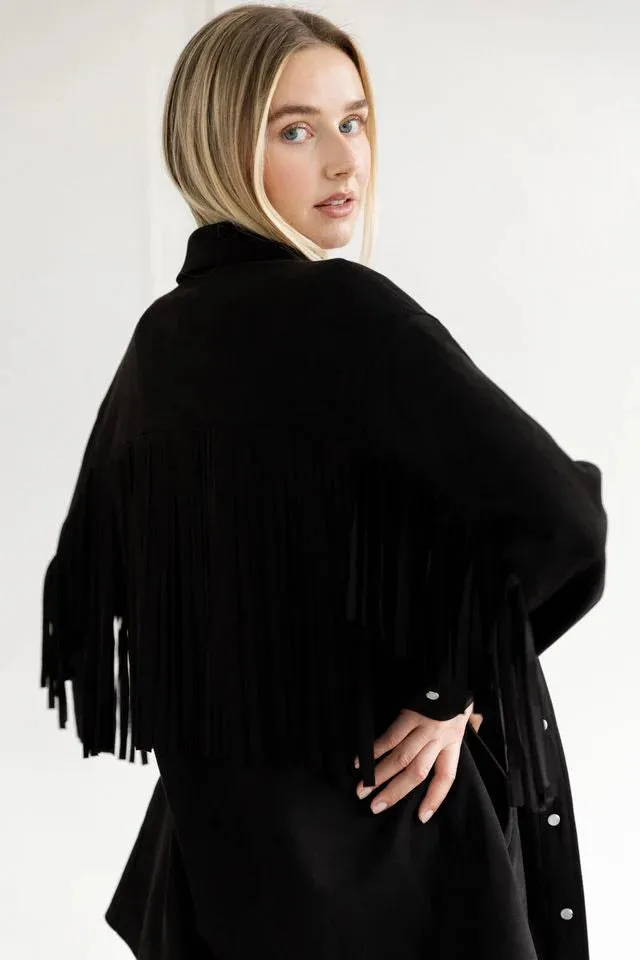 Fringe "Suede" Jacket (S-4X) sold by Valencia Boutique product image thumbnail 3