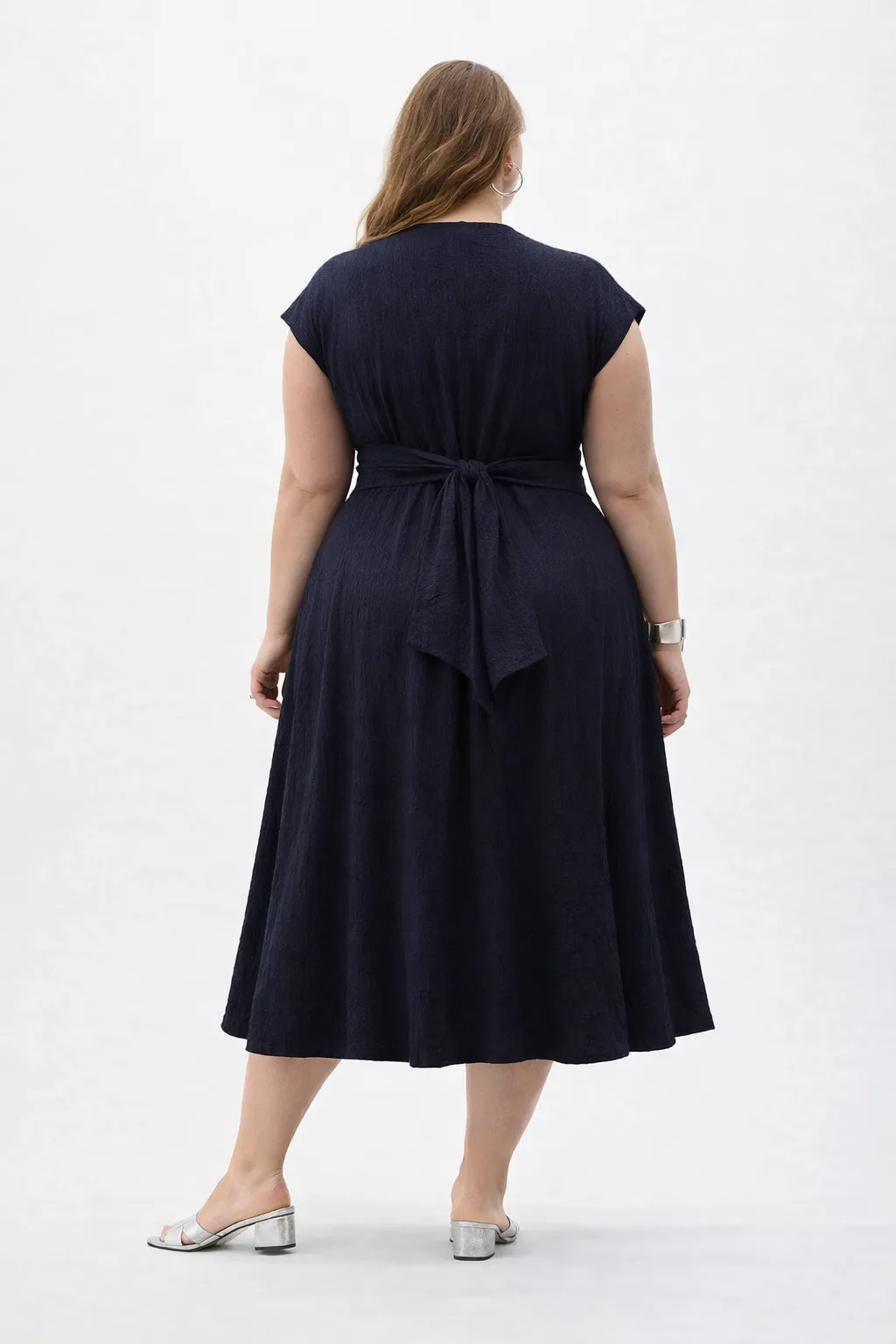 CURVE Tie Front Midi Dress sold by Valencia Boutique product image thumbnail 2