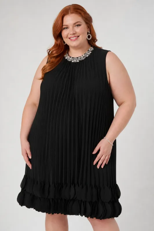 Rhinestone A-line Mini Dress (4-22) made by Joseph Ribkoff
