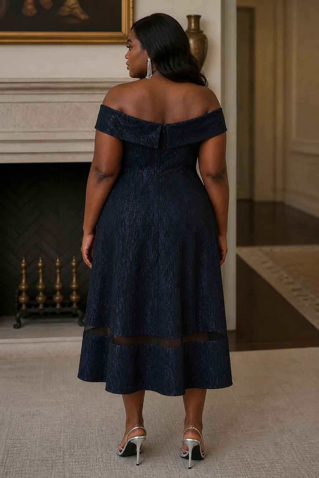 Off the Shoulder Fit & Flare (2-22) sold by Valencia Boutique product image thumbnail 2