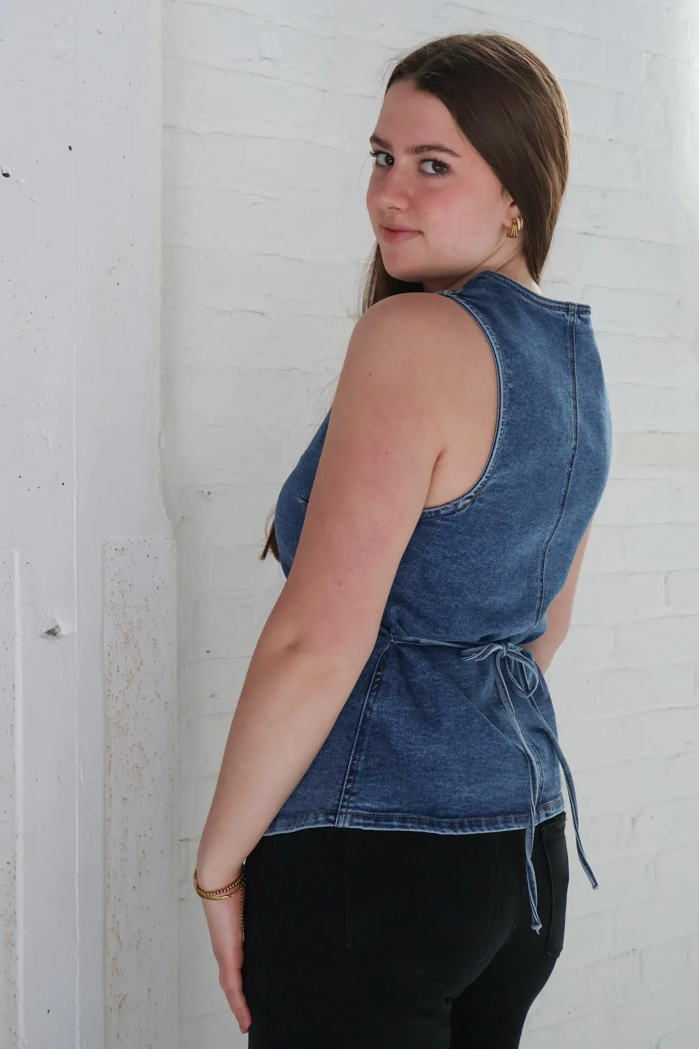 Denim Vest sold by Valencia Boutique product image thumbnail 2