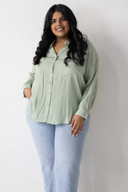 Oversized Button Down Shirt (S-XXXL) made by Blu Pepper