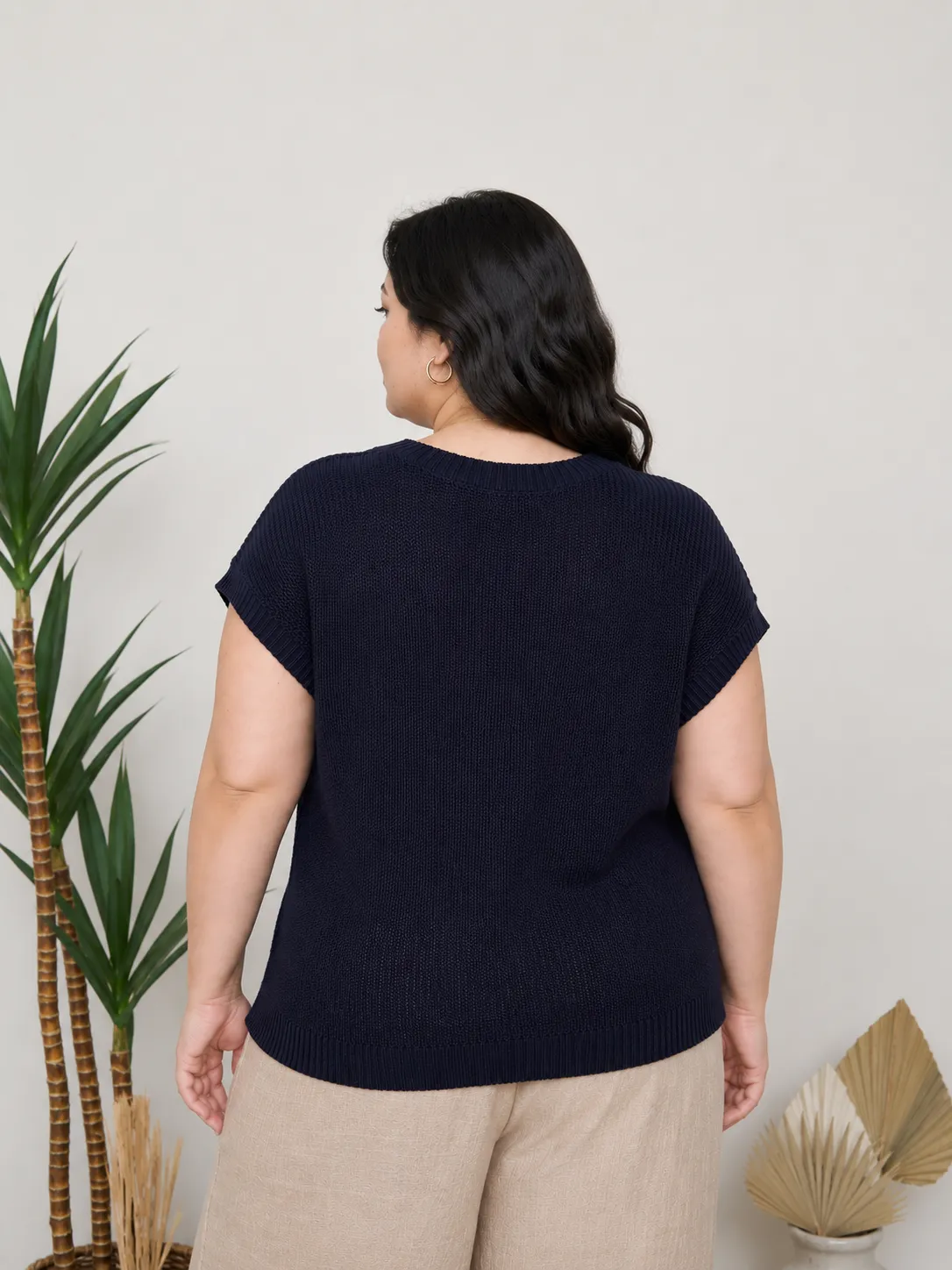 Knit SS Cardigan (S-3X) sold by Valencia Boutique product image thumbnail 3