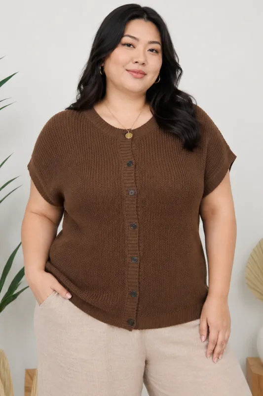 CURVE Knit SS Cardigan made by Blu Pepper