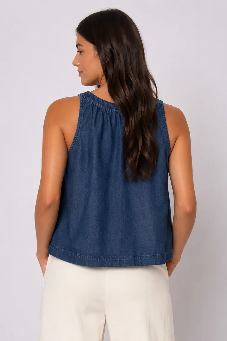 Karen Denim Top sold by Valencia Boutique product image thumbnail 2