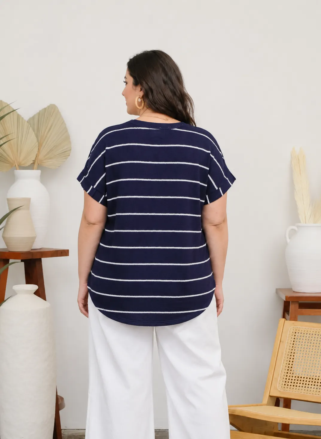CURVE Striped SS Knit top sold by Valencia Boutique product image thumbnail 2