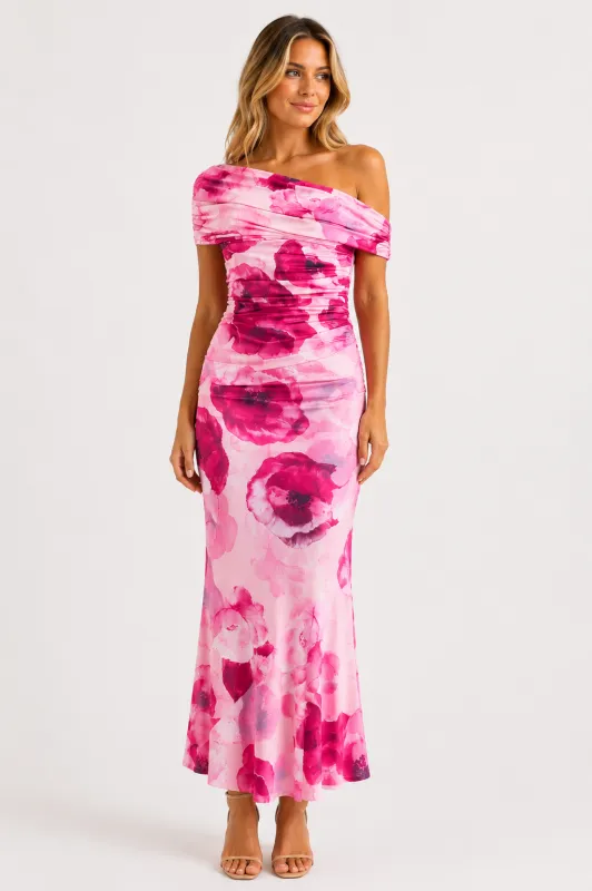 Floral Mesh Bodycon Dress made by Fore Collection