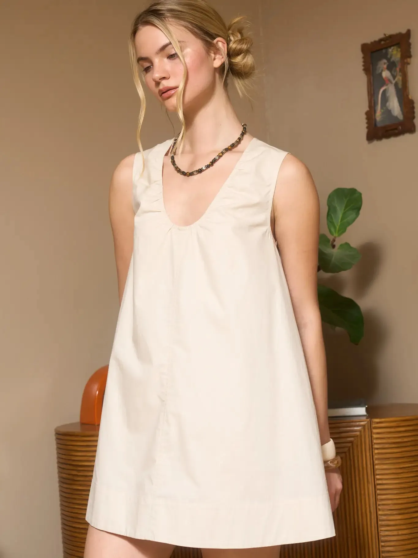 Gathered Neck Swing Dress sold by Valencia Boutique product image thumbnail 2