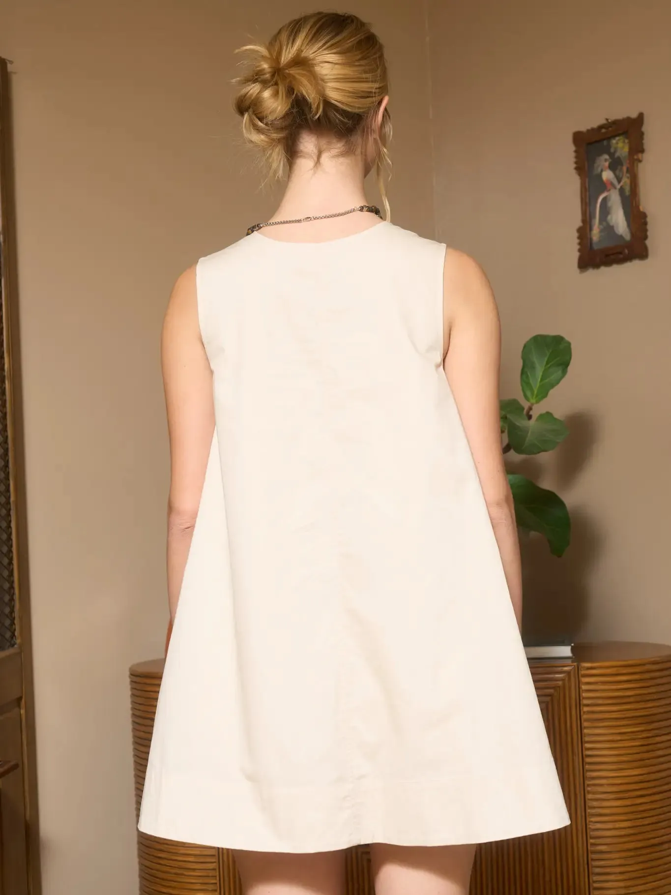 Gathered Neck Swing Dress sold by Valencia Boutique product image thumbnail 3
