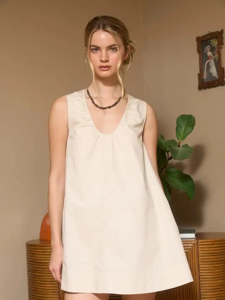 Gathered Neck Swing Dress sold by Valencia Boutique product image thumbnail 4