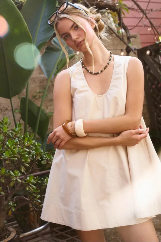 Gathered Neck Swing Dress made by Blu Pepper