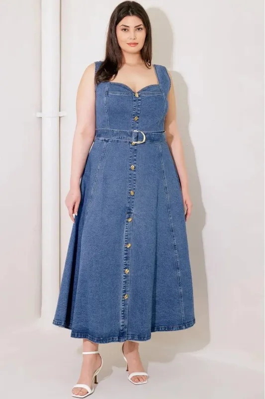 CURVE Denim Fit & Flare made by Flying Tomato