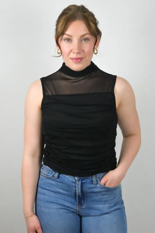 High Neck Ruched Tank sold by Valencia Boutique