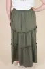 CURVE Tiered Maxi Skirt (2 colors) sold by Valencia Boutique