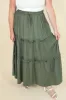 CURVE Tiered Maxi Skirt (2 colors) sold by Valencia Boutique